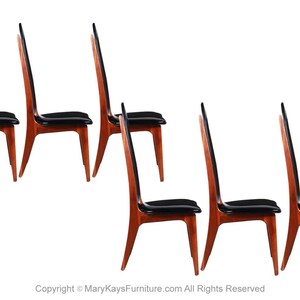 Mid Century Highback Dining Chairs Attributed to Adrian Pearsall image 2