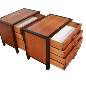 Pair Mid Century Harvey Probber Nightstands End Tables image 7