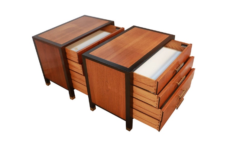 Pair Mid Century Harvey Probber Nightstands End Tables image 7