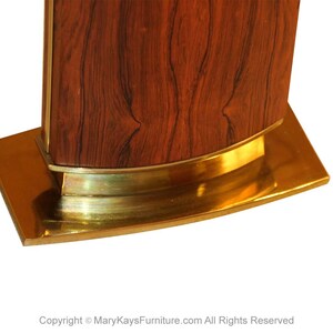 Large Laurel Rosewood Solid Brass Table Lamp image 2