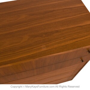 Mid-Century Modern Tall Walnut Dresser image 8