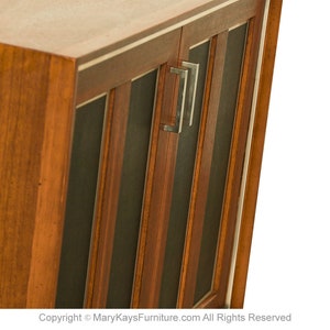 Pair Mid-Century Walnut Chrome Lane Cabinets Nightstands image 10