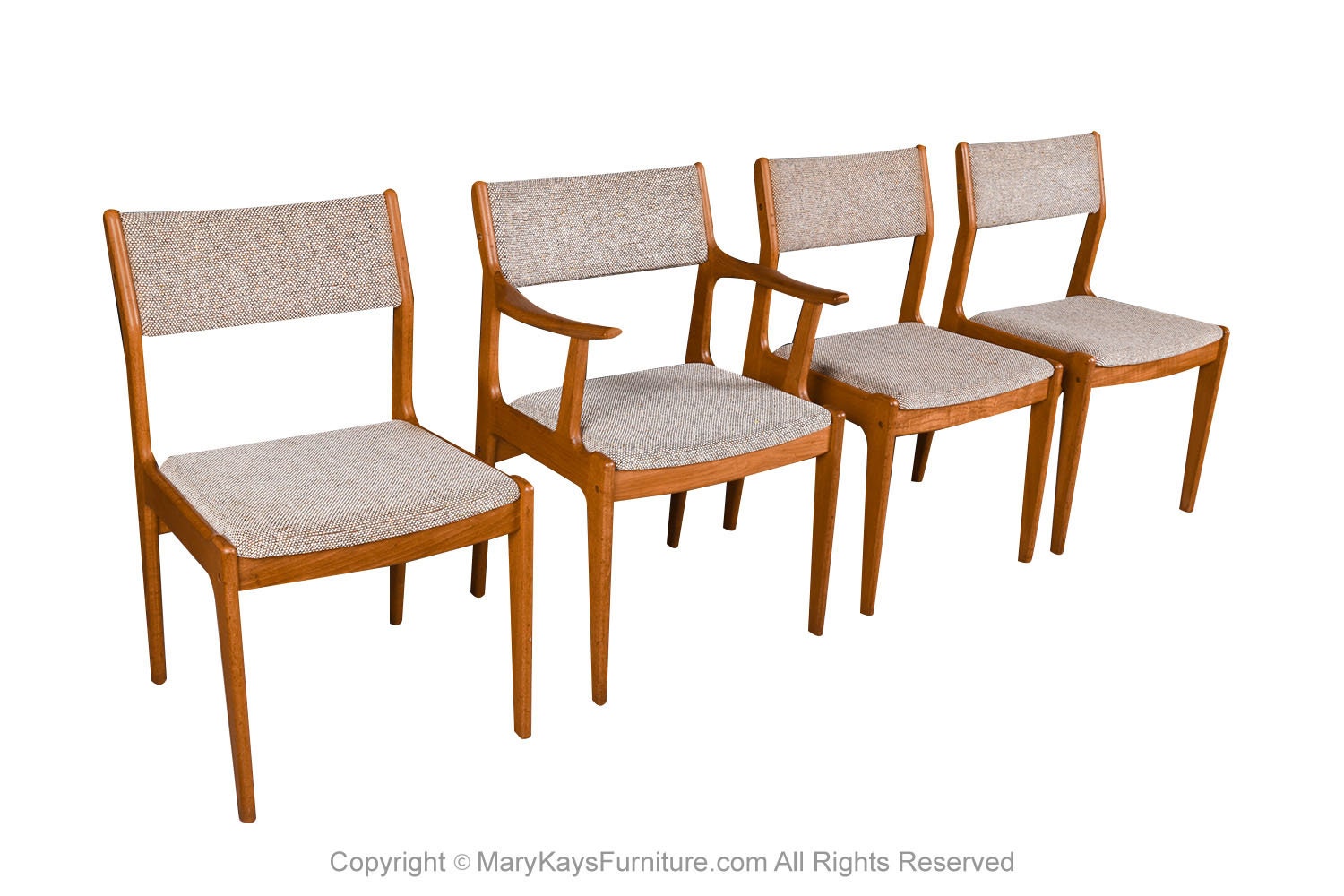 Mid Century Scandinavia Woodworks Co Teak Dining Chairs set of 4