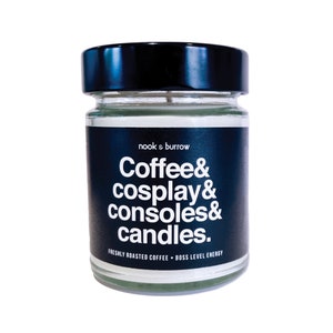Coffee Cosplay Consoles & Candles Soy Wax Candle