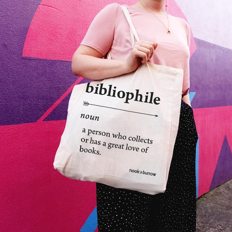 BIBLIOPHILE Tote Bag image 1