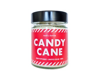 Candy Cane Christmas soy wax Candle | Nook and Burrow