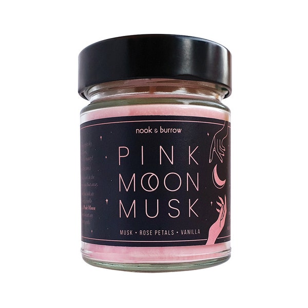 Pink Moon Musk | Nook and Burrow soy wax gift candle