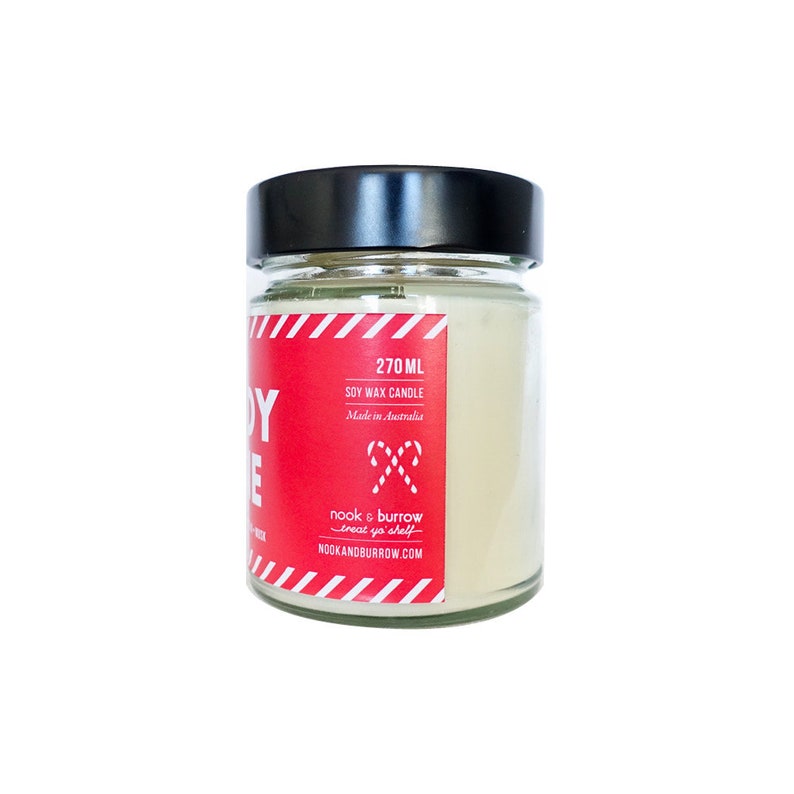 Candy Cane Christmas soy wax Candle Nook and Burrow image 3