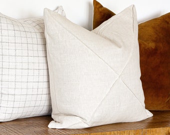cream linen cushions