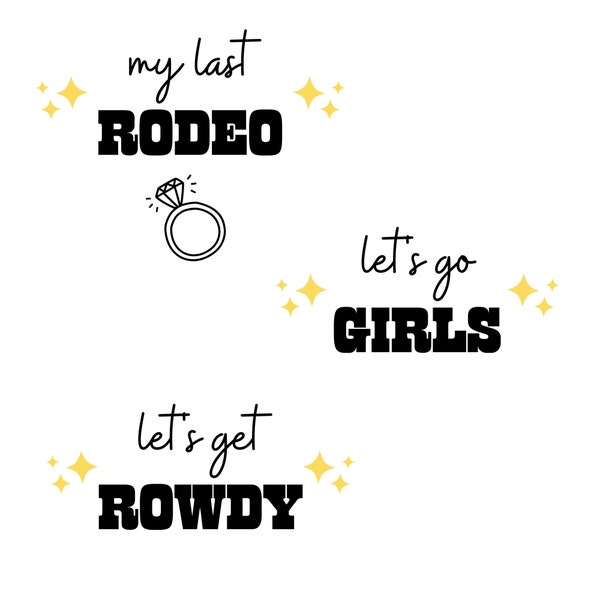 Cowgirl Bachelorette Party SVG files