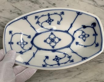 ヴィンテージ セラミック製小深皿、デザート ボウル、Blau Saks