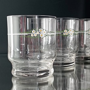 4 vintage glasses / juice glasses from the 80s / lemonade glasses / tumblers / long drink glasses