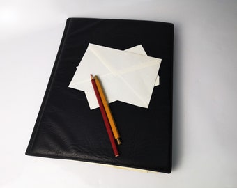 Black vintage document folder / document binder / document storage / documents / writing pad / folder / wallet