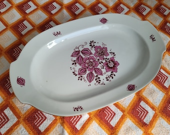 Vintage serving plate / serving plate / oval plate / "Helena" Henneberg Porcelain / 1970s