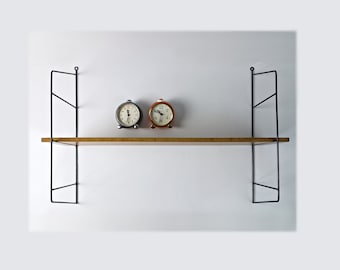 Ladder shelf / wall shelf / string shelf / bookshelf / vintage shelf / mid century / 60 cm / 23.6"