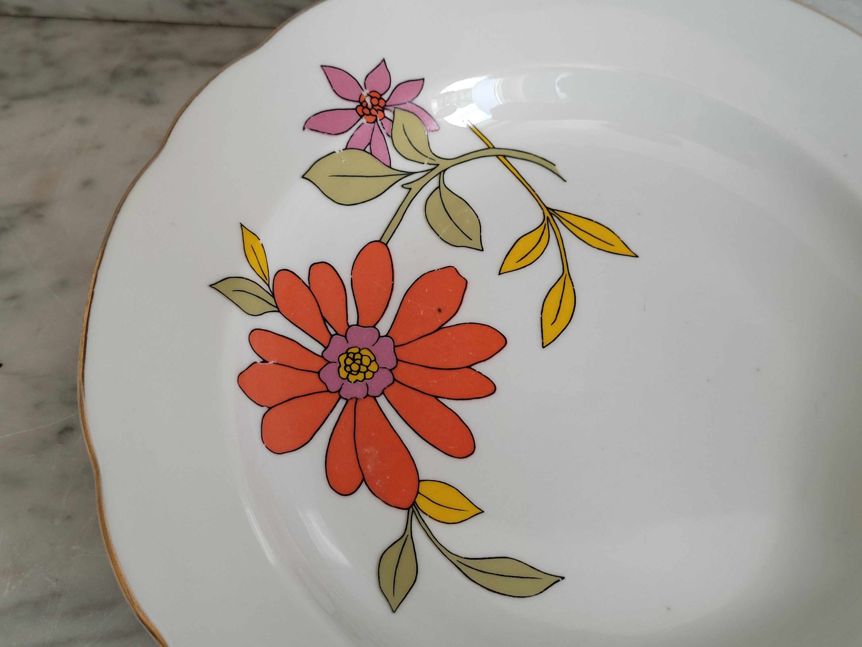 ヴィンテージパスタプレート2枚/ディナープレート/ディーププレート