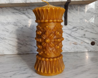 old Candle / 60s / mid century / large candle / XL 9.7"