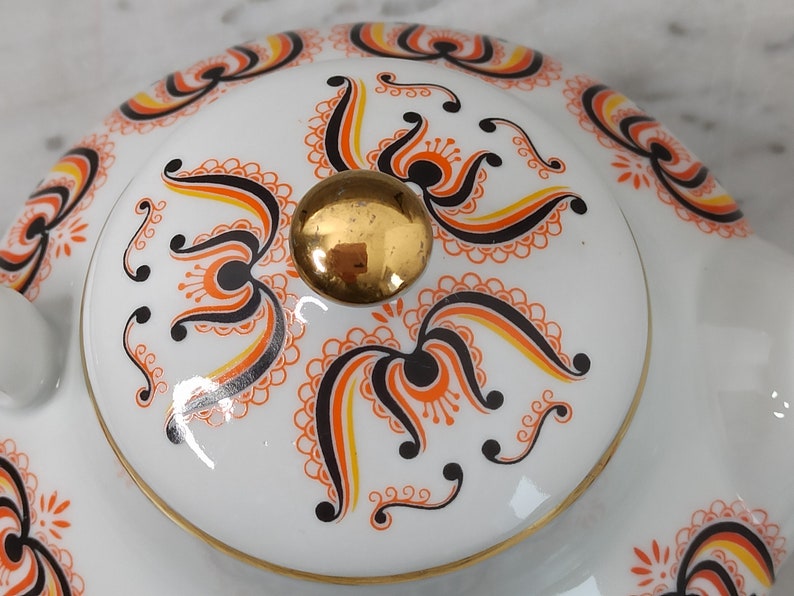 60s teapot Lichte and Piesau porcelain Mid Century image 5