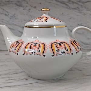 60s teapot Lichte and Piesau porcelain Mid Century image 1