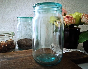 old canning jar / binding jar / storage jar / jar with lid / tin / 0.9 liters / 900 ml