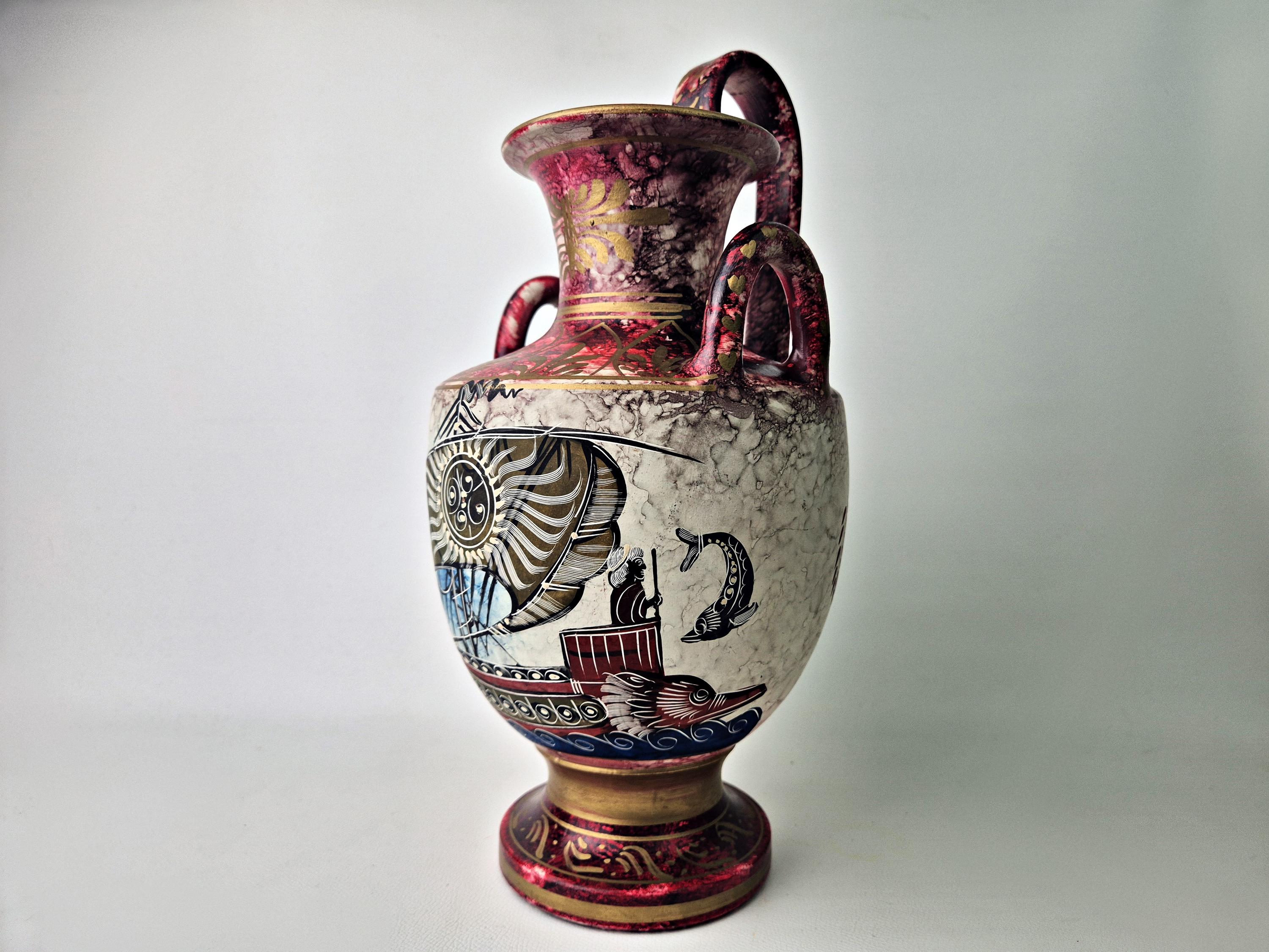 カラフルなギリシャ陶器のアンフォラ花瓶 / 32 cm / 12.5インチ - Etsy