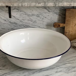 Vintage Emaille Schüssel / flache Backschüssel Ø 40cm 15.75