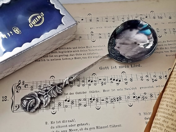 Sugar Spoon 100g, Fine Silver, Hildesheim Rose, ANTIKO 100, Pastry