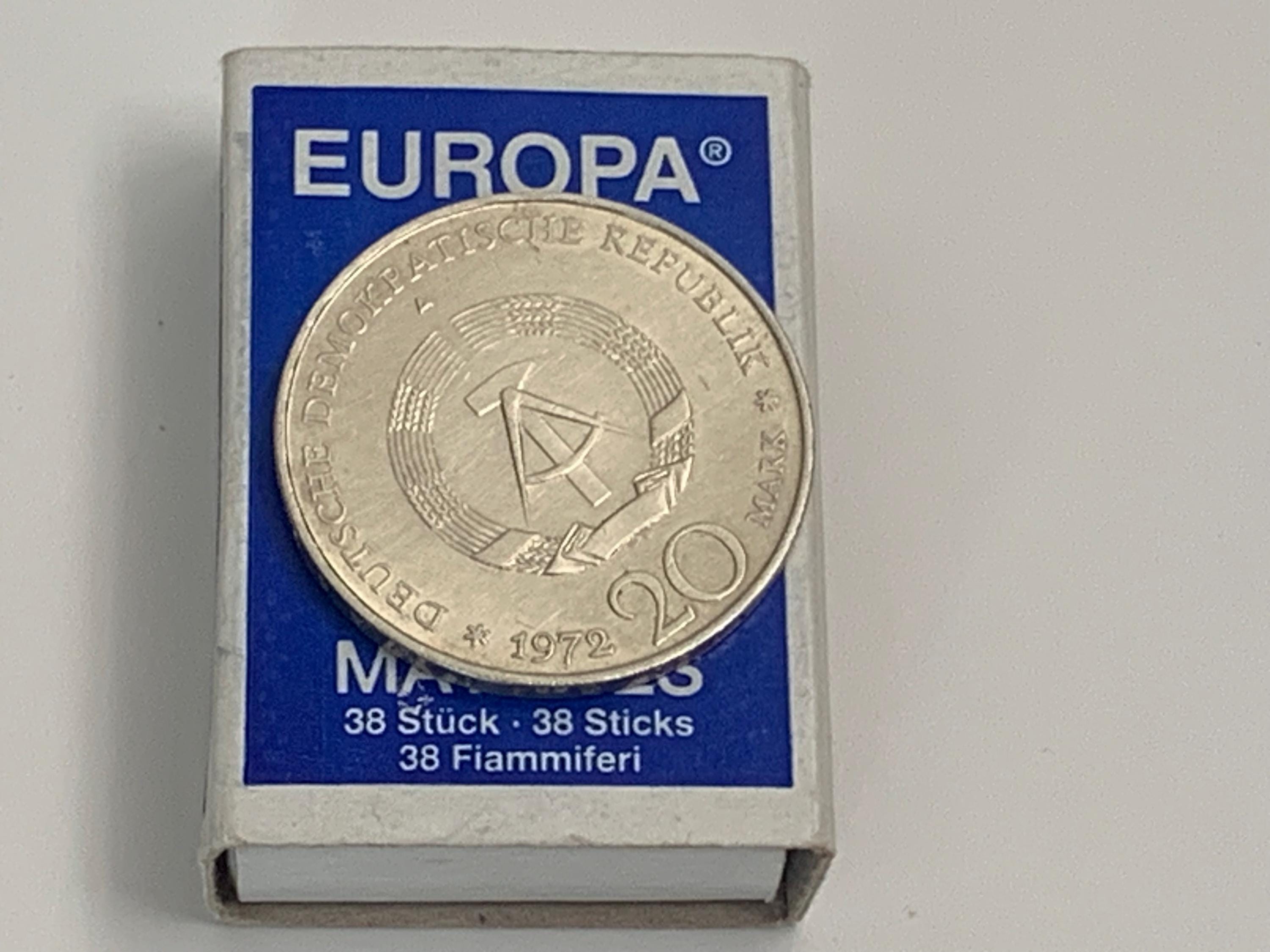 20 Mark Piece From 1972 / GDR Money Commemorative Coin Wilhelm Pieck ...