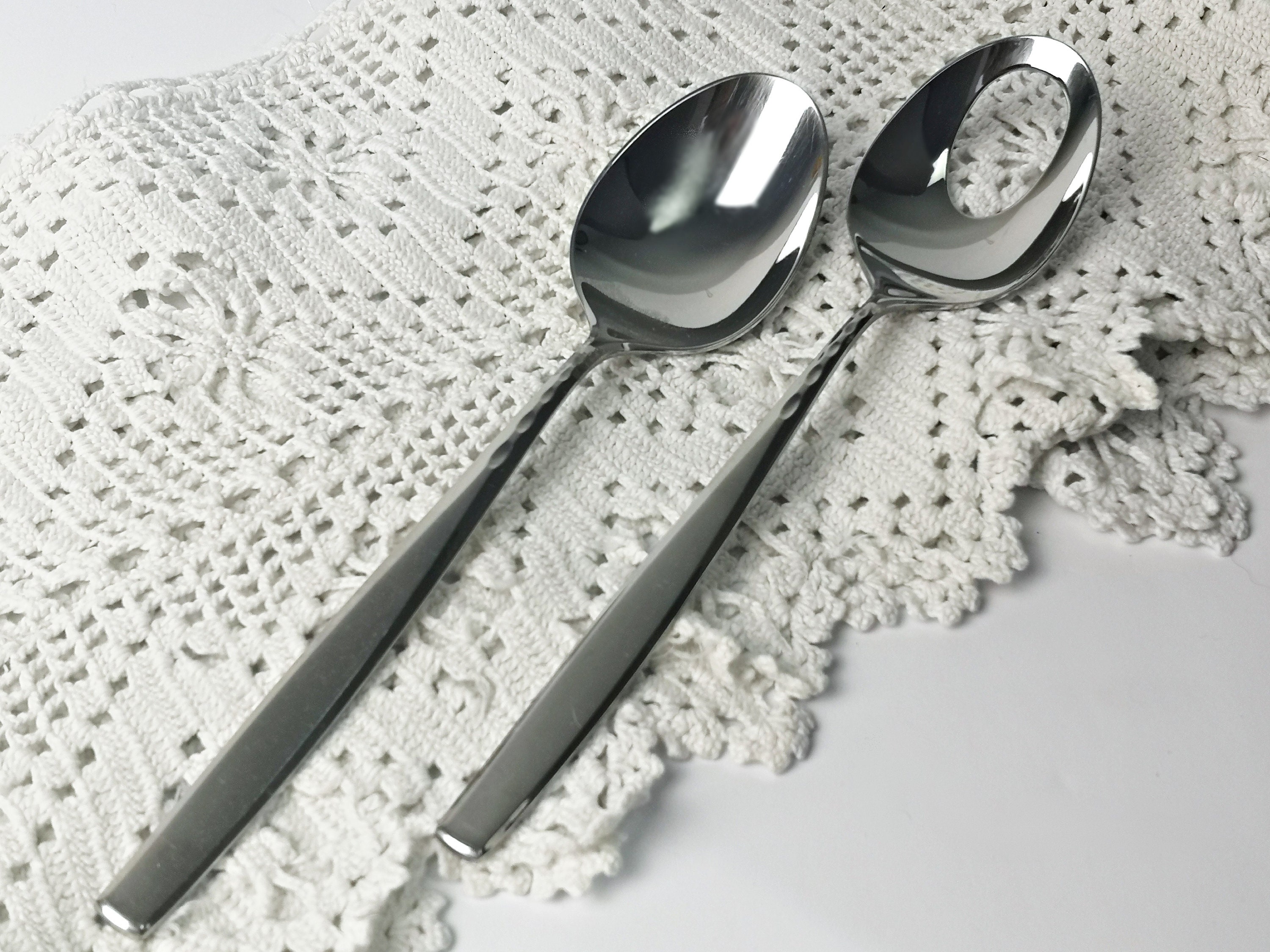 Elegantes WMF Salatbesteck 2-teilig / Vorlegebesteck / Anlegebesteck / Servierbesteck / Edelstahl / Cromargan Germany
