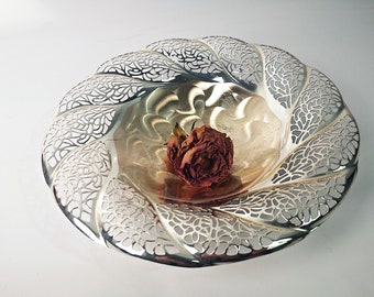 Decorative silver-plated bowl / fruit bowl / Made in West Germany Ø 24 cm / 9.5"