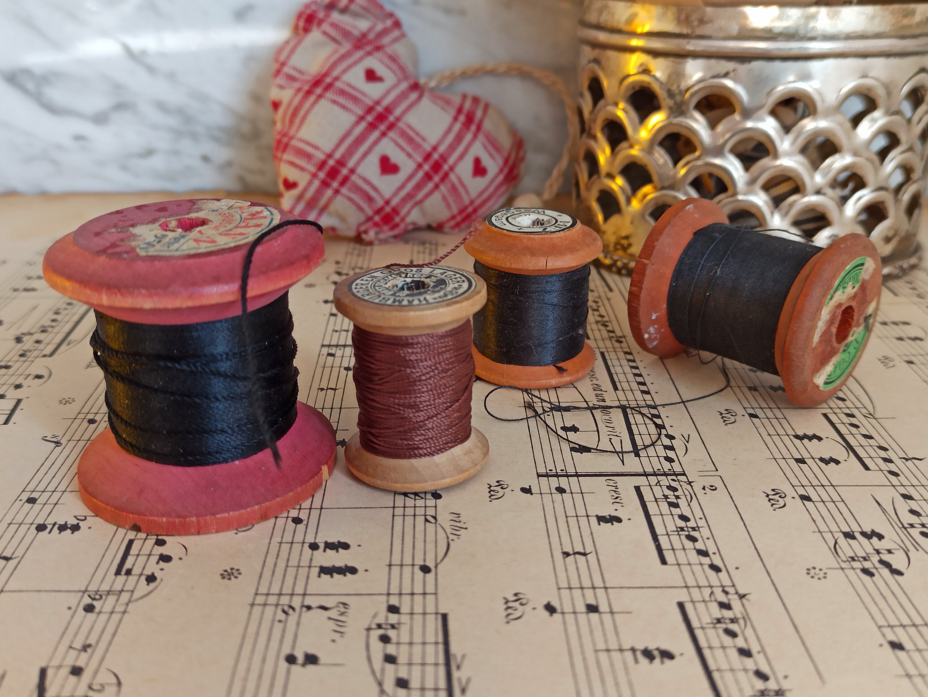 Heirloom Collection – wooden spools of thread