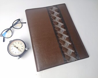 Brown vintage document folder for A4 business documents / document binder / document storage / wallet / writing case / folder