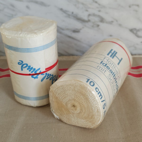 old bandages / elastic bandage / vintage bandage material / “Ideal bandage”