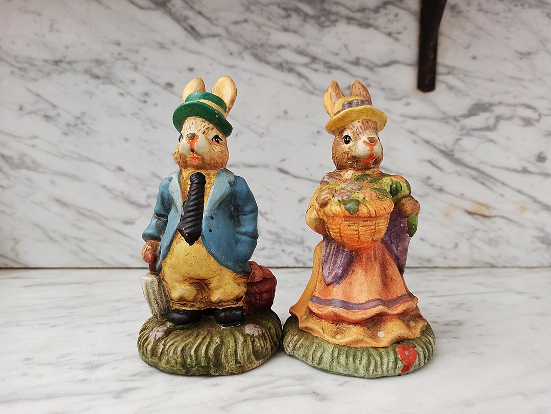 Mr. and Mrs. Easter Bunny / Vintage Easter / Easter Decoration / Kitsch ...