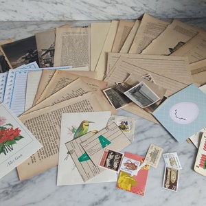 vecchi documenti / immagini, cartoline, lotto misto / vintage / scrapbooking / set A