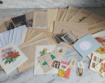 Old paperwork / Pictures, cards, collection / Vintage / Scrapbooking / Set A