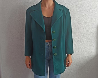 Vintage Blazer / Jacket in Grün / Kurzmantel / Präsent 20 / 1970er Jahre / Gr. XL