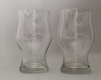 2 Gläser aus den 80er Jahren /  Limonadengläser / Saftgläser Mostgläser DDR
