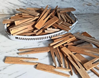 10 x old wooden clothespins / clothespins / laundry