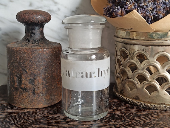 kleines klare Apothekerflasche 50ml / Apothekerglas / Medizinflasche