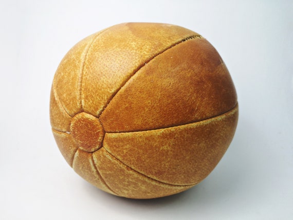 Balle De Médecine Vintage En Cuir - 6,2 Lb (environ 2,8 Kg) - Boxe