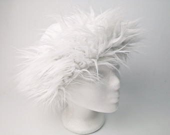 Warm white winter hat / beanie