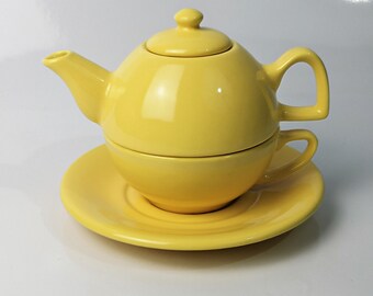 Small teapot with cup set / Tea for one / Ceramic / Ironware / Pot / Coffee pot /