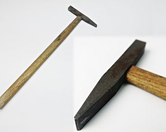 kleiner schmaler Bastelhammer / Fliesenhammer  / zum Basteln / altes Werkzeug / Industrial / Glaser Handwerk