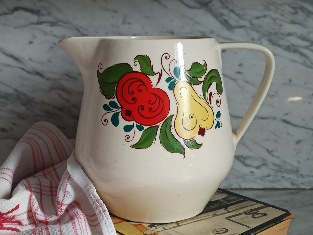 VINTAGE Juice Jug 1.5L brigitte / Jug From the 1970s Ceramic Milk Jug