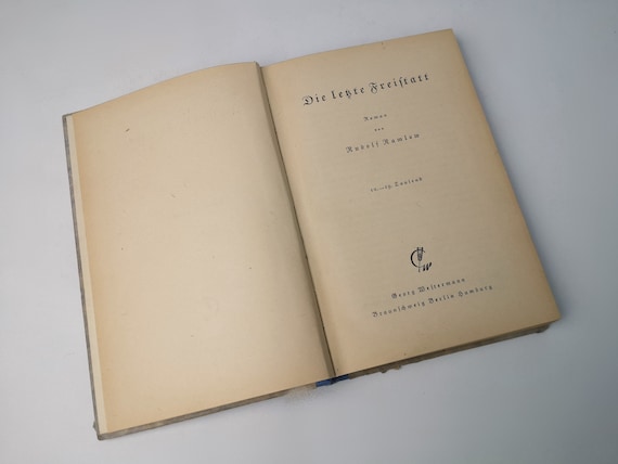Altes Buch / historischer Roman / "Die letzte Freistatt" vonRudolf Ramlow / deutsche Sprache / Frakturschrift
