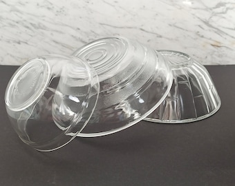 3 Vintage Schüsseln aus Glas / 3er Set Bowl für Bowls, Glasschüssel, Glasschale / VINTAGE Küche / Pressglas-Geschirr