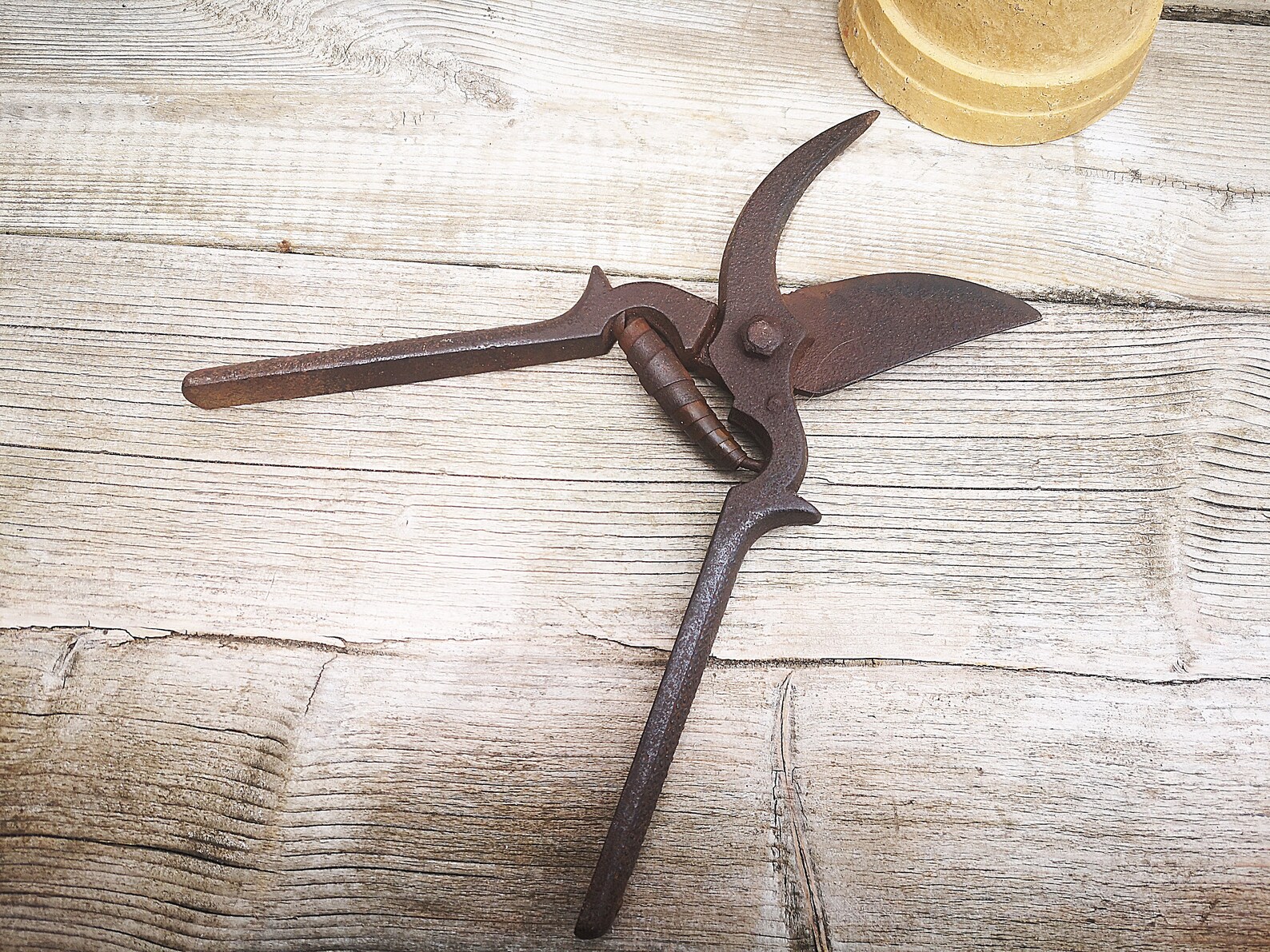 Vintage Pruning Shears Drop Steel Garden Tool Etsy