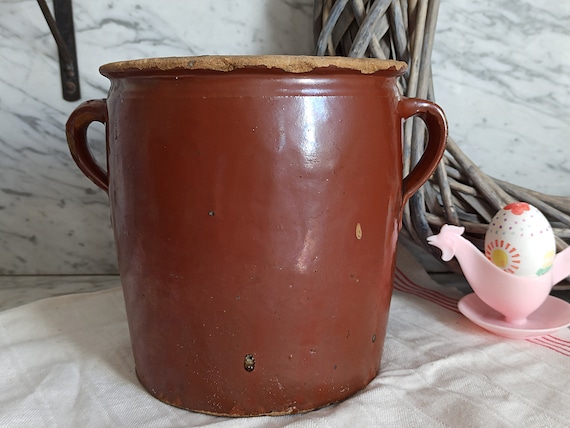 Old Stone Pot 2 L / Earthenware / Clay Pot With Handles / Lard Pot / Stone  Pot / Lard Pot / Fat Pot / Cabbage Pot 