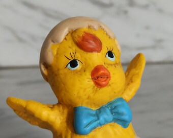 小さな陶器のひよこ / ヴィンテージイースター / 卵の中のひよこの